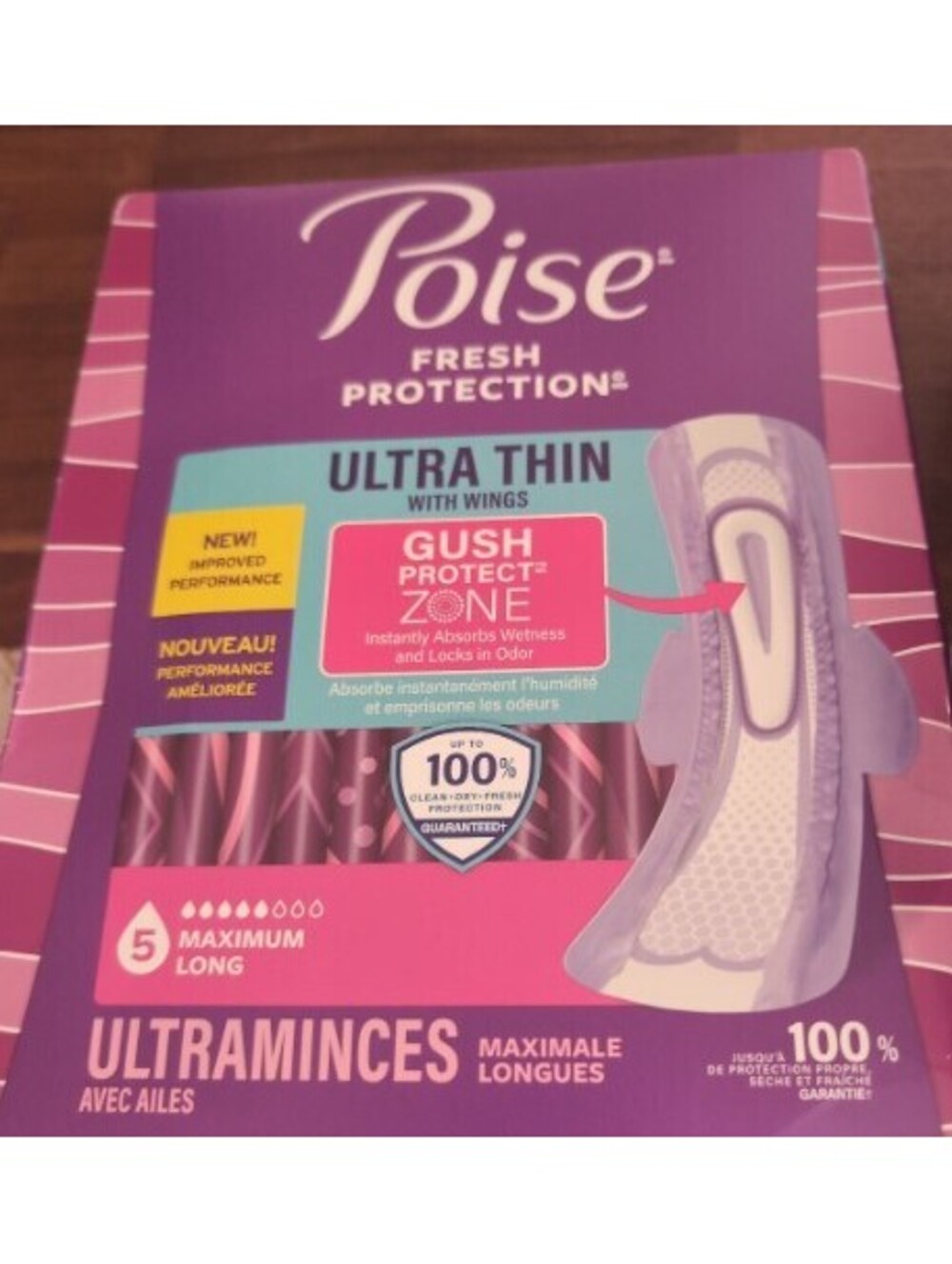 Poise Ultra Thin Pads Leaks, 7Drop UltraAbsorb, Long, 22 Ct